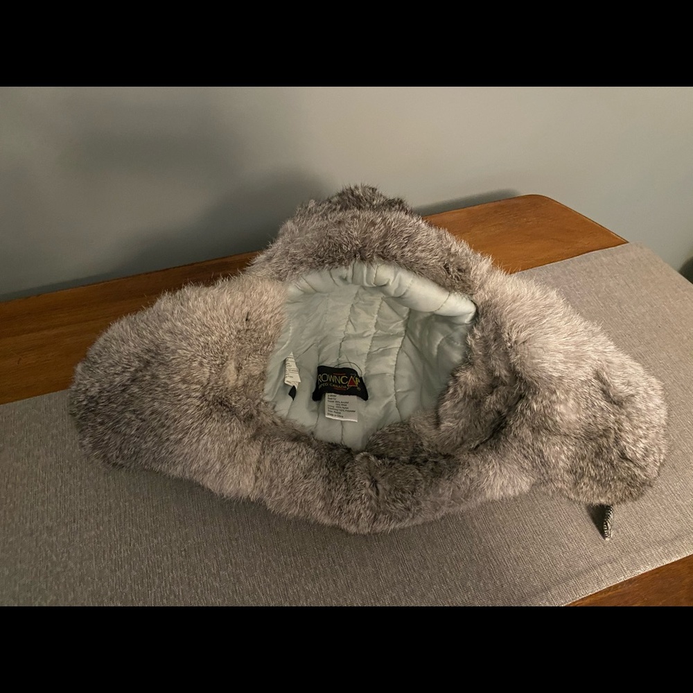 Buffalo Check Rabbit fur Aviator - Picture 4 of 5